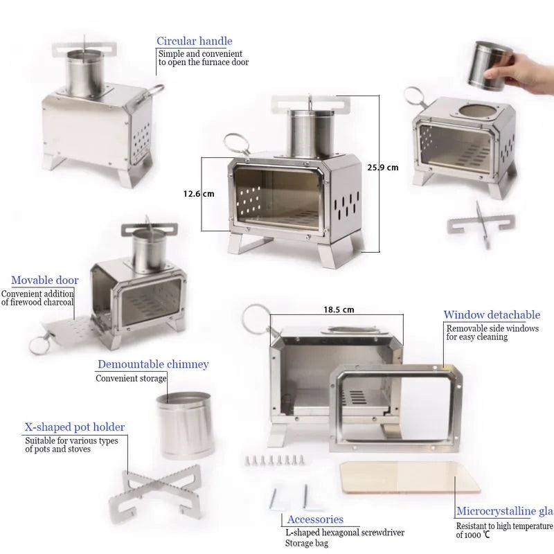 Camping Adventure Picnic Portable Firewood Stove - Image 2