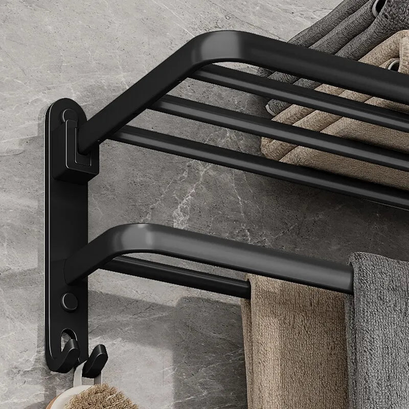 Elegant Life Space-Saving Foldable Aluminum Towel Rack - Image 4