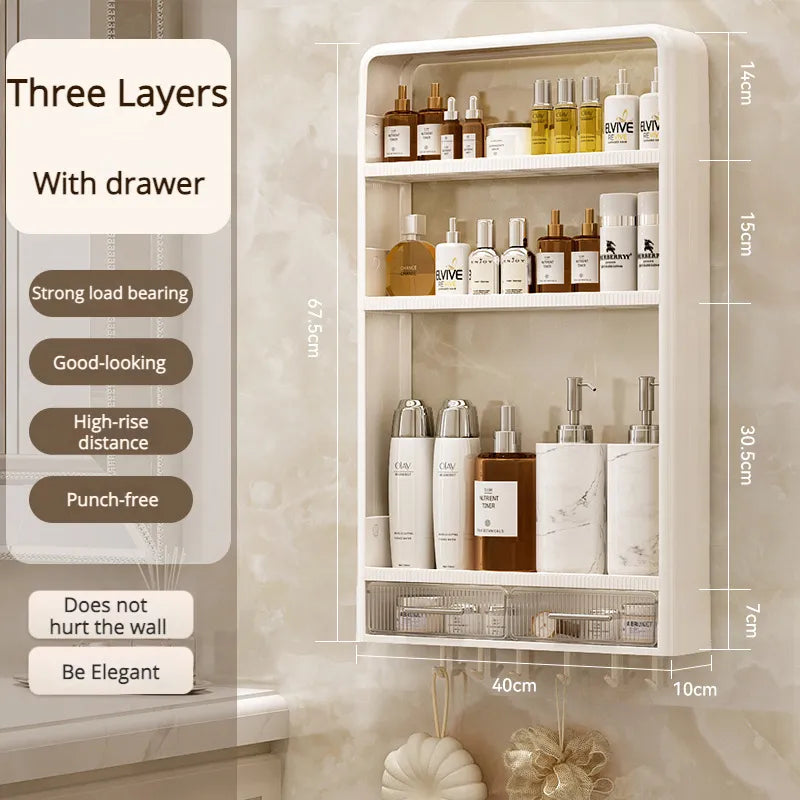 Home Essential Punch-Free Bathroom Organizer Shelf - Image 10