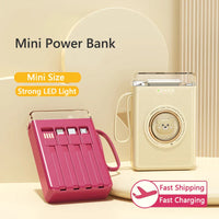 Mini Cute Built-in Cable LED Powerbank - Image 1