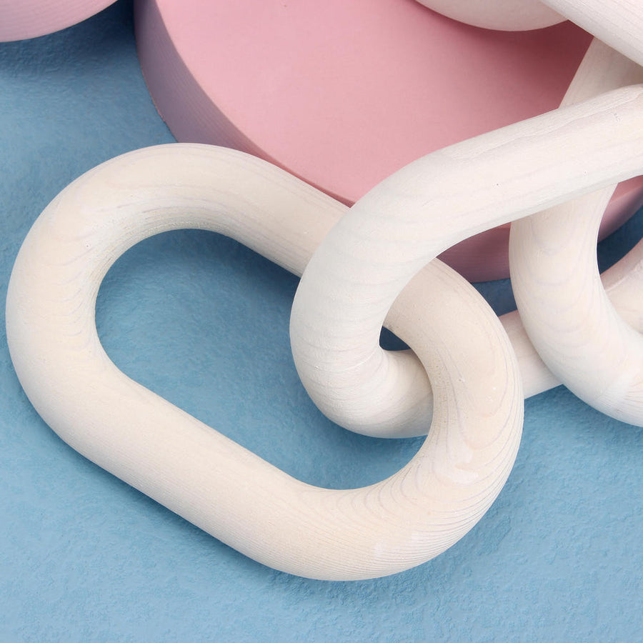 Modern Wooden Chain Link Decor - Image 2