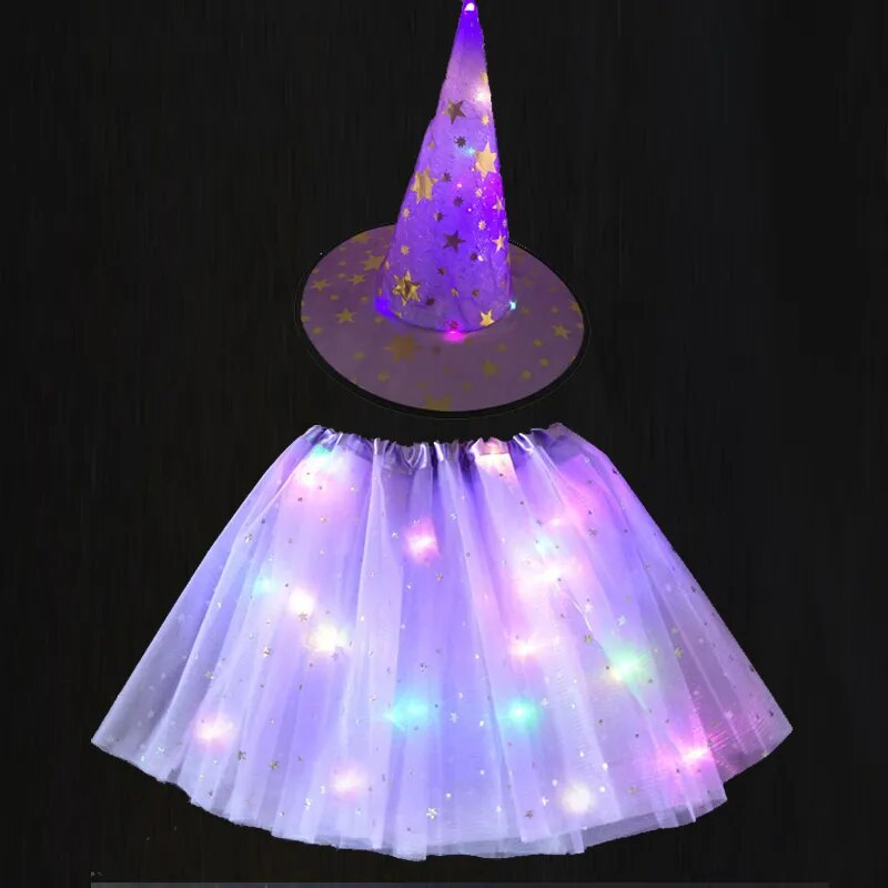 Glow Witch Luminous Kids Costume - Image 5