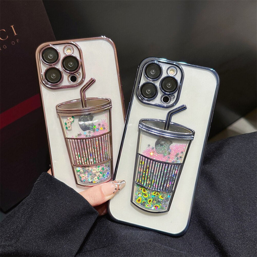 Glitter Star Drink Cup iPhone Case - Image 9
