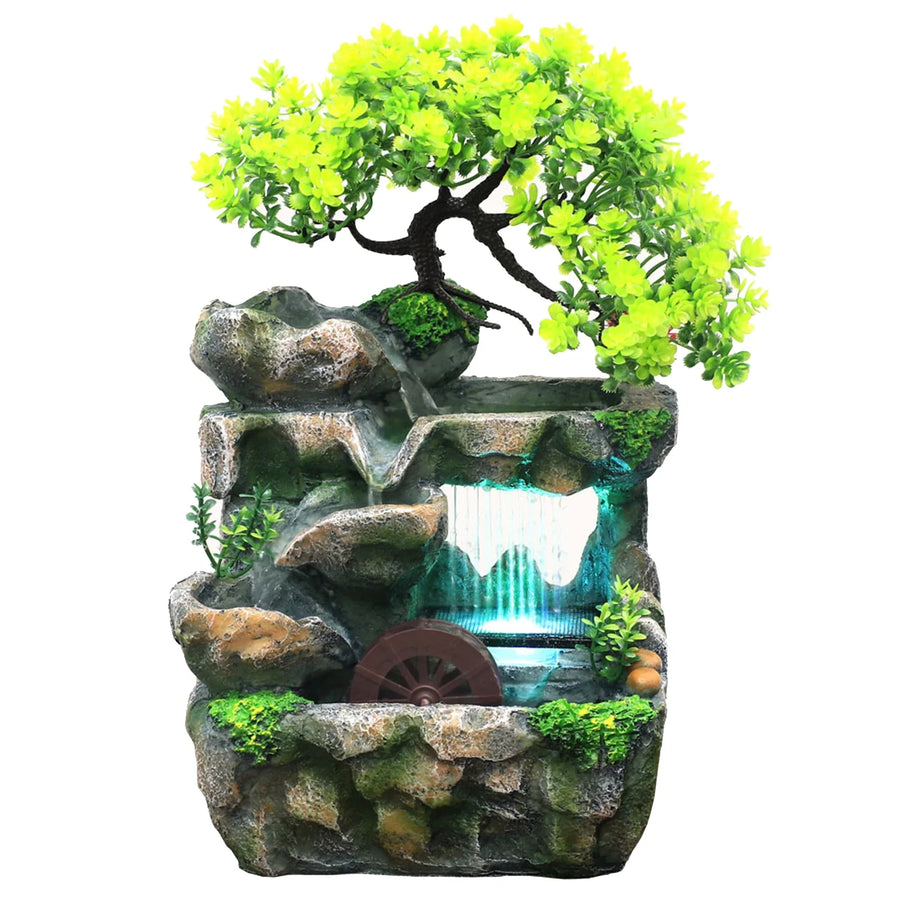 Natural Mini Tree Waterfall Desk Fountain - Image 5