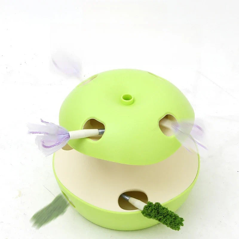 Interactive Apple Style Automatic Cat Teaser Toy - Image 4