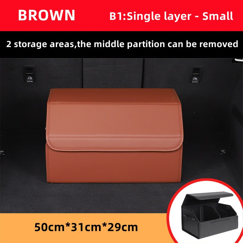 Car Guru Leather Large Capacity Trunk Organizer Box - Image 10