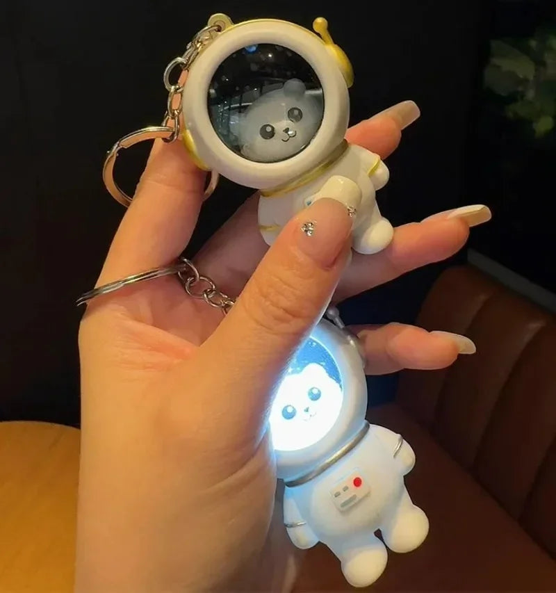 Astronaut Bear LED Keychain Light - Image 2