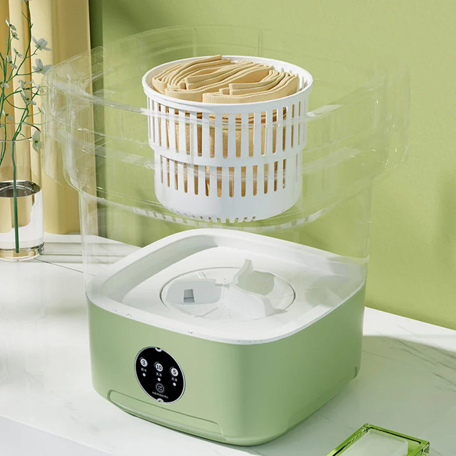 Compact Folding Ultrasonic Travel Laundry Washing Machine - Image 2