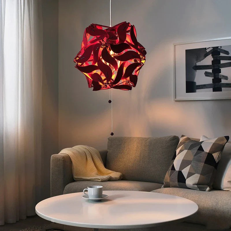 Elegant Retractable Bauhinia Blossom Pendant Light - Image 2
