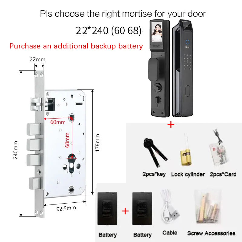 Automatic Secure Face Recognition Smart Fingerprint Door Lock - Image 7