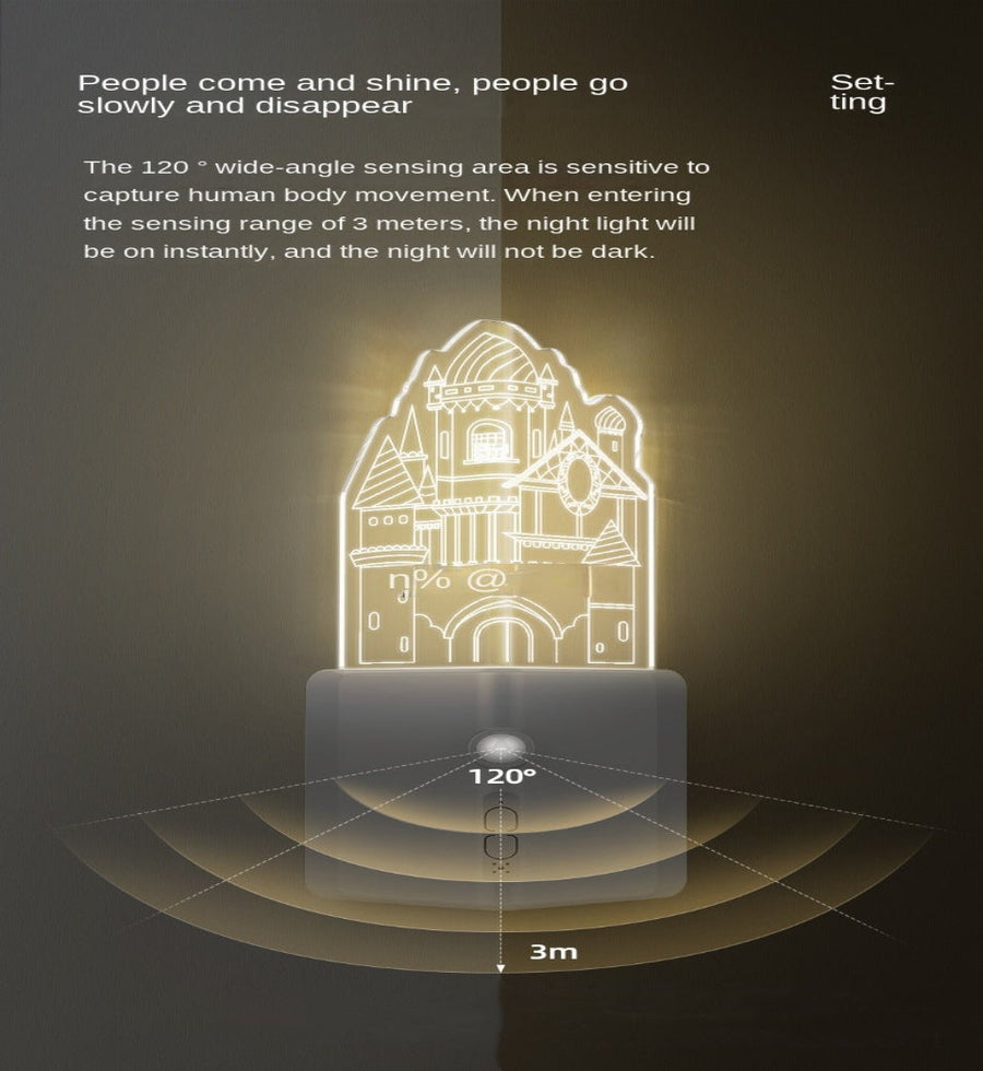 3D LED Rechargeable Wall Night Lamp - Image 5