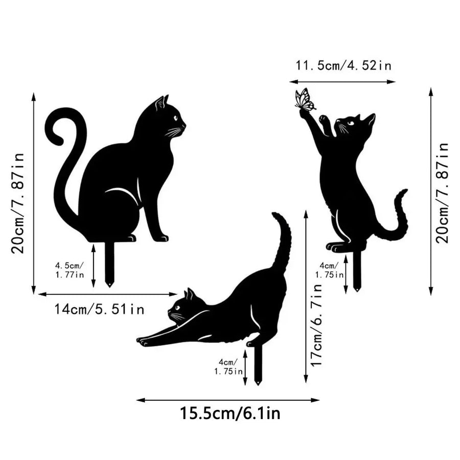 Mystical Black Cat Creative Garden Figure - Image 5