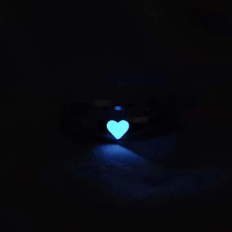 Eternal Love Luminous Heart Couple Gift Ring