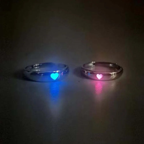 Eternal Love Luminous Heart Couple Gift Ring - Image 0