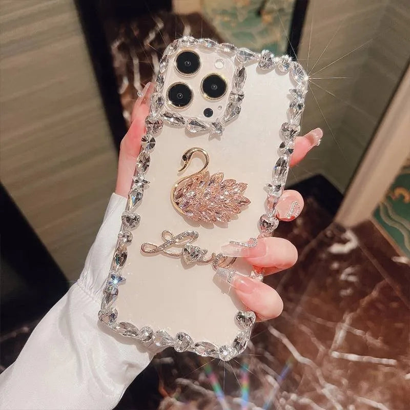 Sparkle Shell Diamond Bow iPhone Case - Image 4