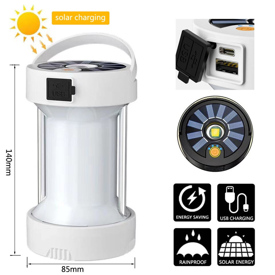Magnetic Solar Powered Emergency Camping Light - Image 3