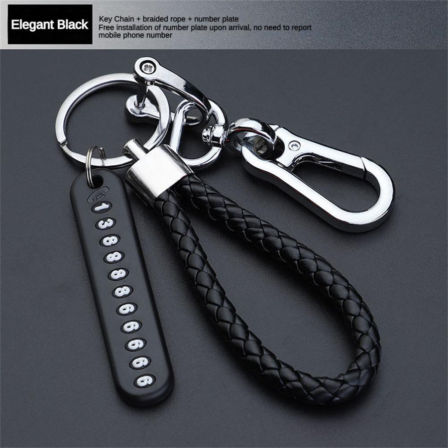Anti Lost Metal Phone Number Keychain - Image 2