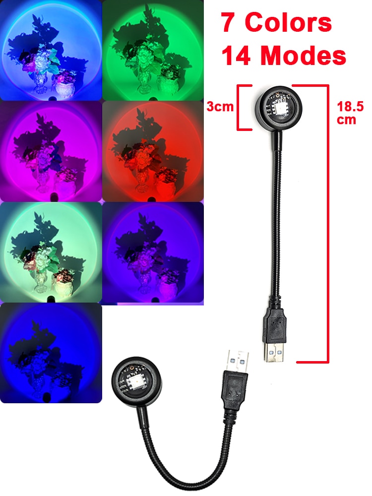 Mini USB Sunset Night Lamp - Image 7