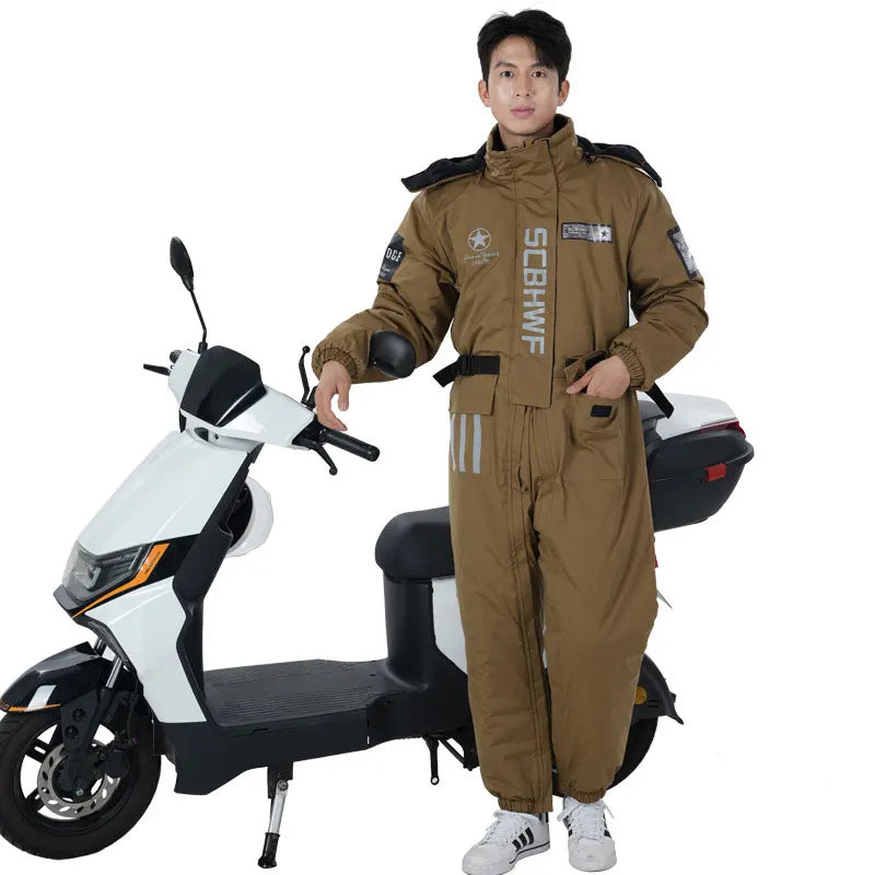 Heavy-Duty Coldproof Full Body Motorcycle Suit - Image 8