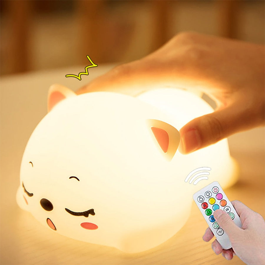 Mini Cat LED Touch Sensor Night Lamp - Image 0