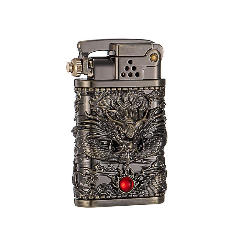 Dragon Wings Brass Kerosene Lighter - Image 8