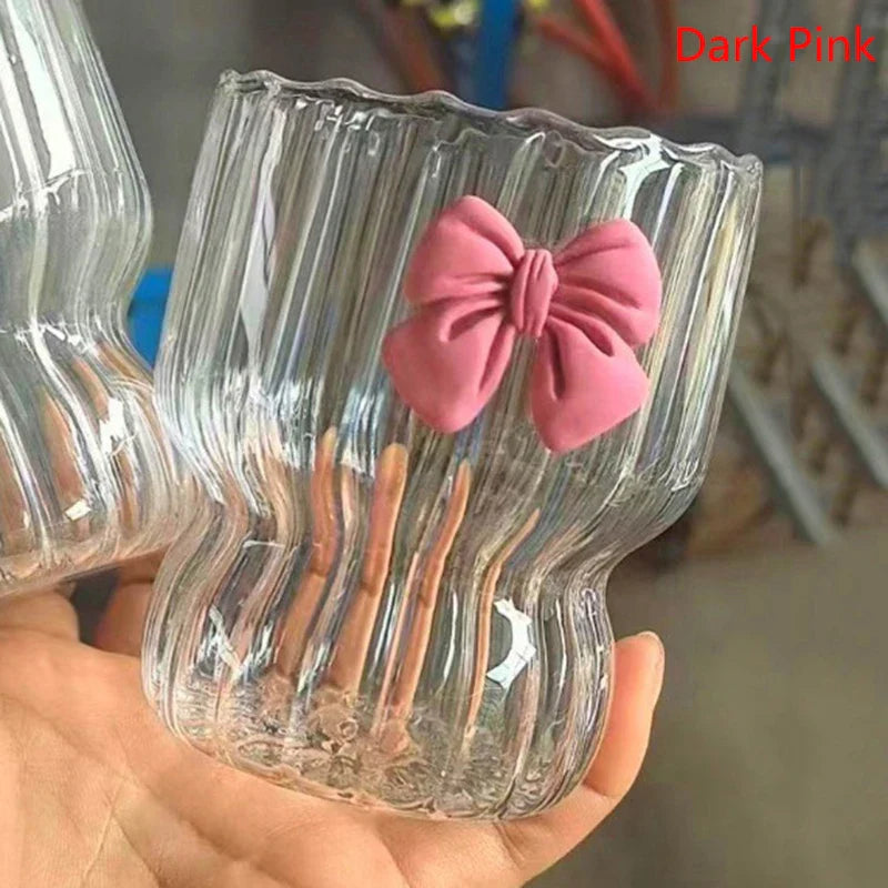 Cute Ribbon Glass Coffee Mug - Image 8