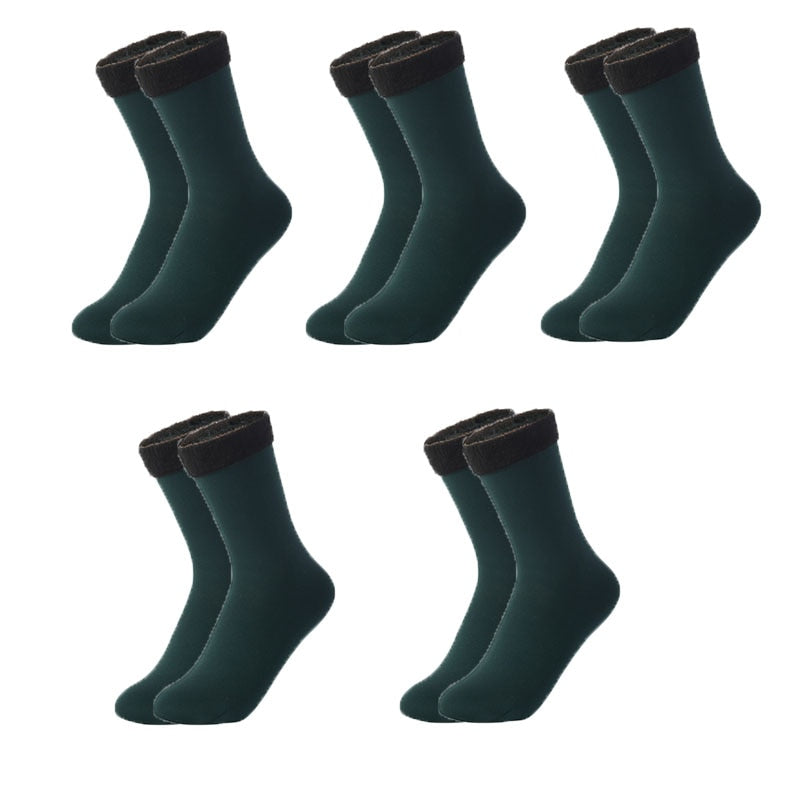 Thermal Touch Winter Warm Solid Thick Socks - Image 14