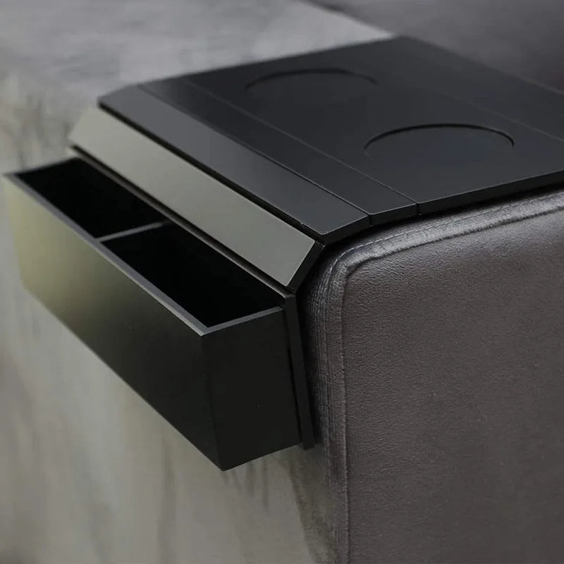 Minimalist Bamboo Sofa Armrest Organizer - Image 2