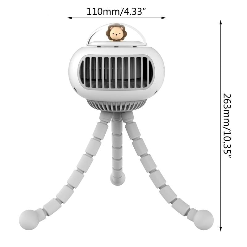 Portable Flexible Cute Baby Stroller Fan - Image 9