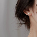 Elegant Slim Geometric Chain Earrings