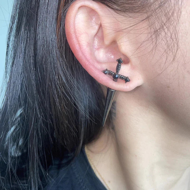 Gothic Sword Drop Earring - Image 3