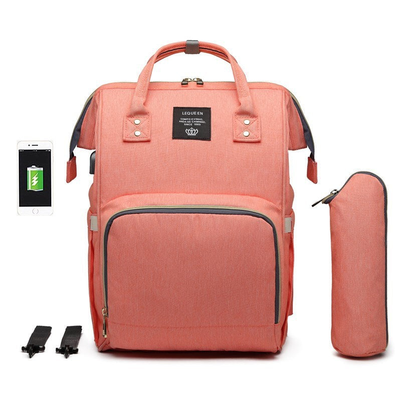 Large Capacity USB Mom Baby Diaper Backpack - Image 12