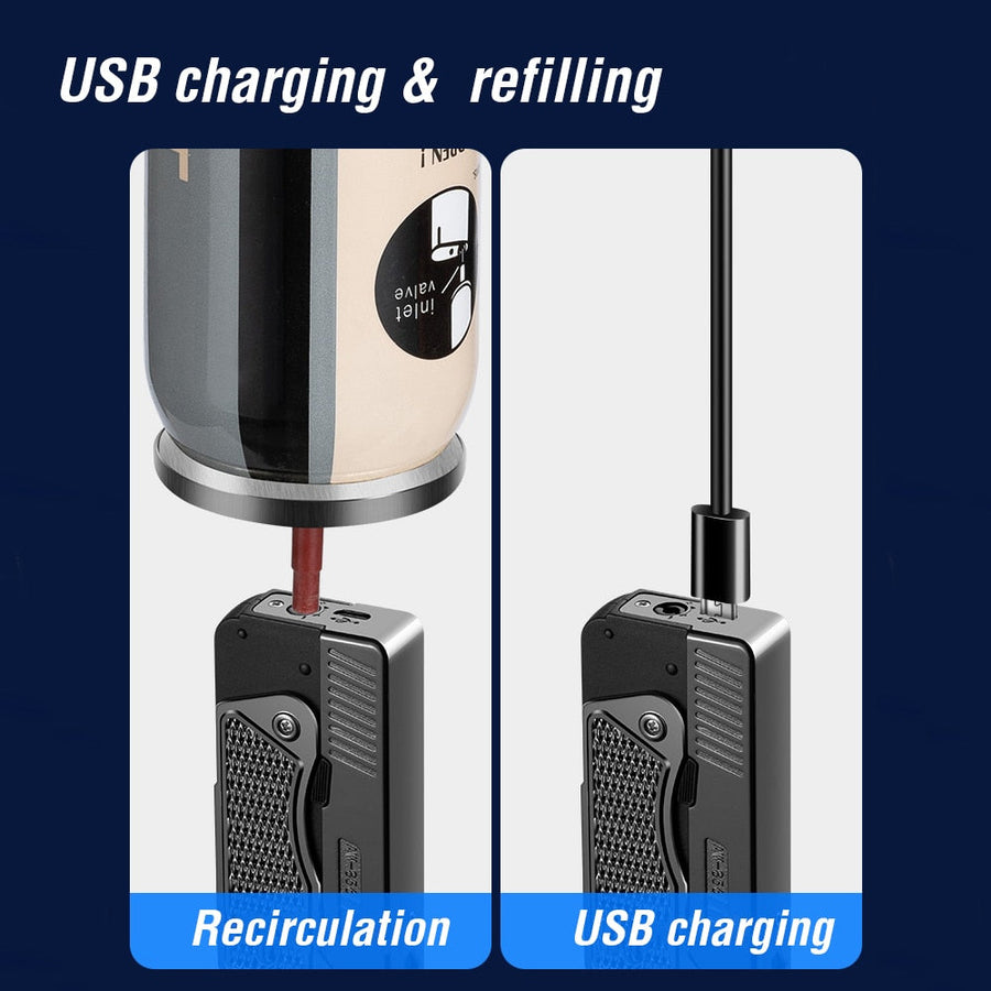 Windproof Gun Shape Jet Spark Flame Lighter - Image 5