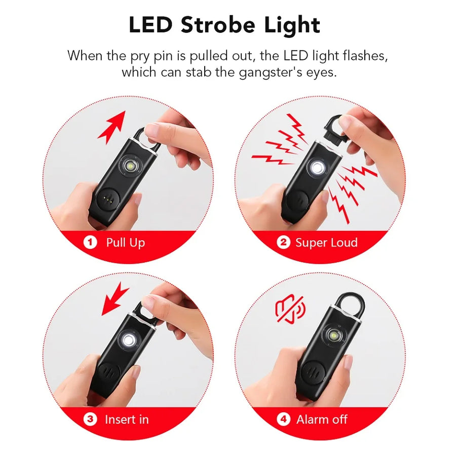 Emergency Self Defense Alarm Keychain - Image 2