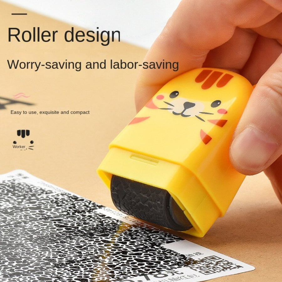 Mini Cartoon ID Protection Roller Stamp - Image 1