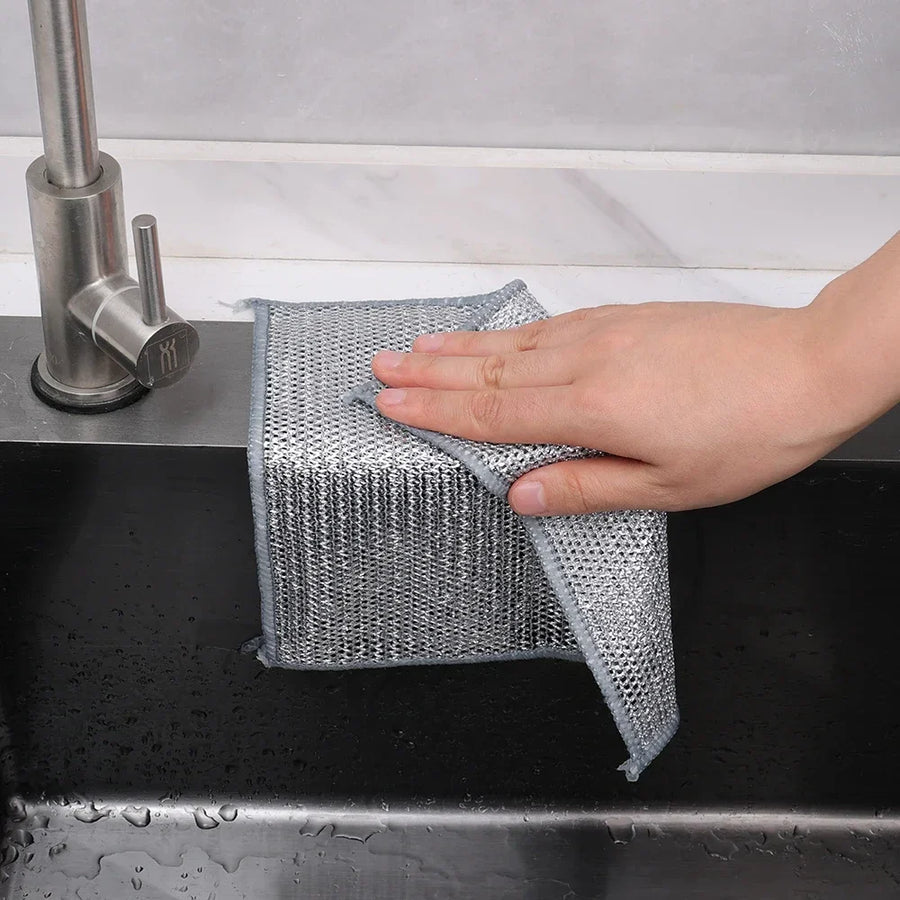 Non-Stick Iron Wipe Double Layer Wire Cleaning Cloth - Image 2