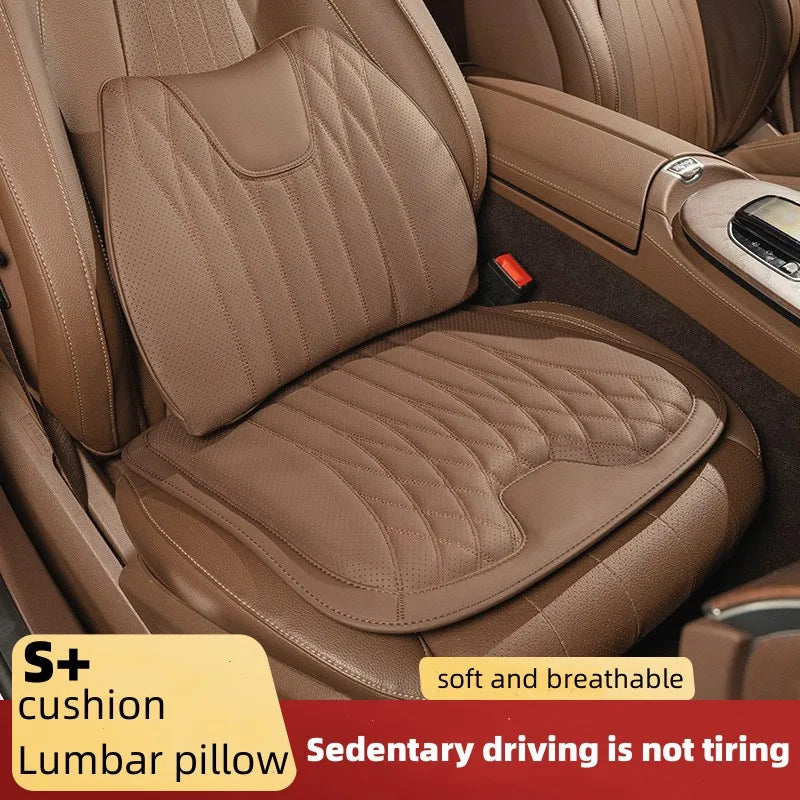 Leather Breathable Comfy Premium Car Seat Cushion - Image 2