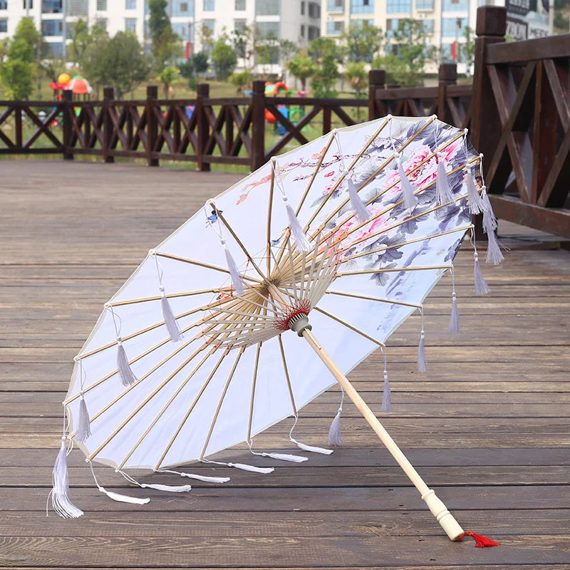 Bamboo Handmade Vintage Paper Umbrella - Image 2