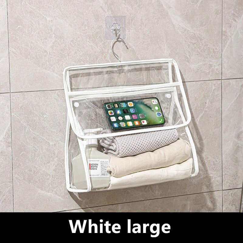 Waterproof Transparent Hanging Bathroom Organizer Bag - Image 7