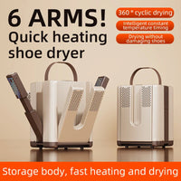 Six-Arm Quick Heating Foldable Electric Shoe Dryer - Image 4