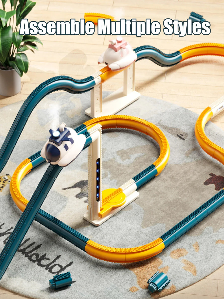 360° Flip Space Craft Interactive Steam Car Track - Image 4
