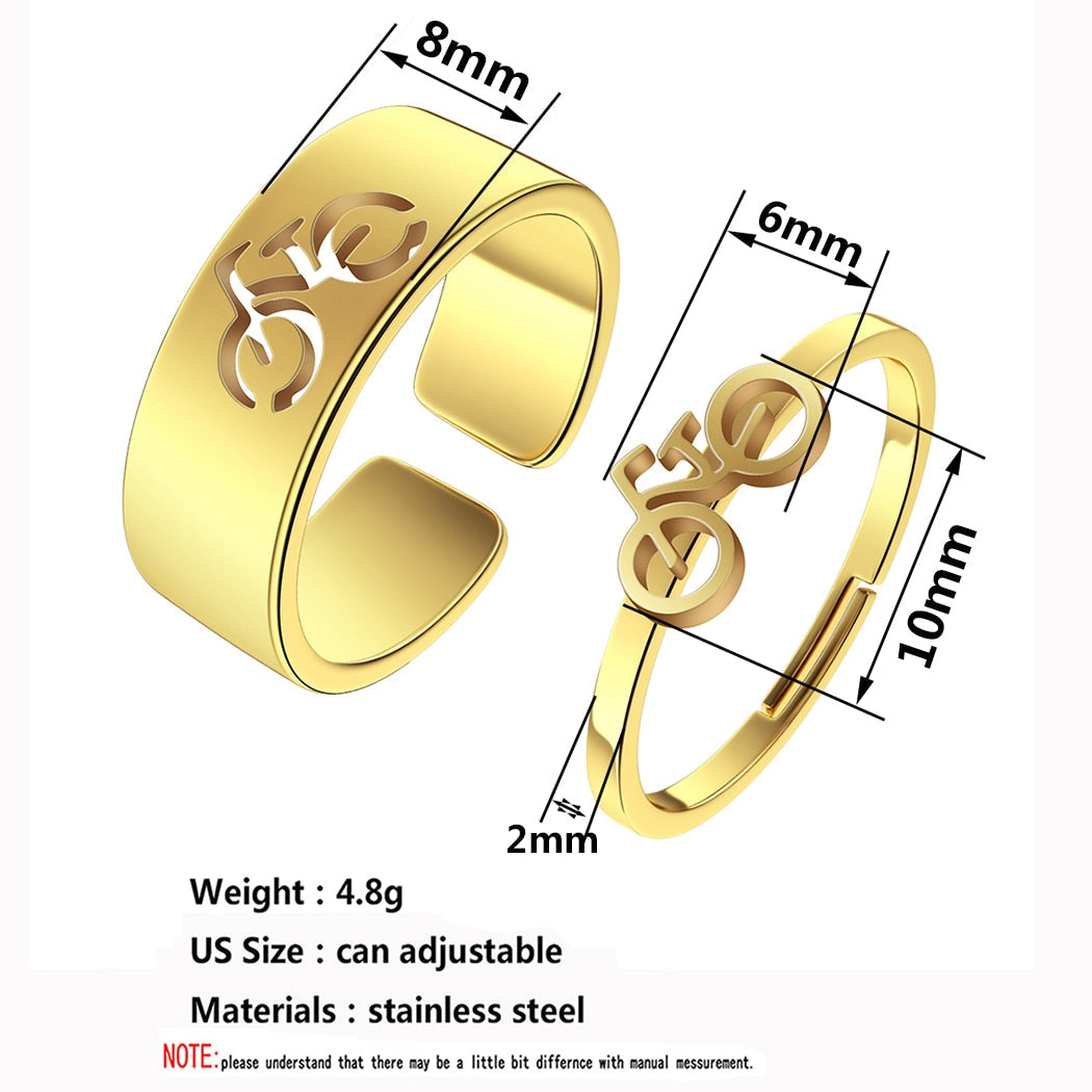 2pcs Together Forever Couple Rings