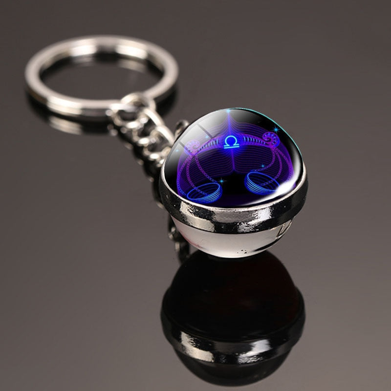 Cosmic Luminous Glass Keychain - Image 2