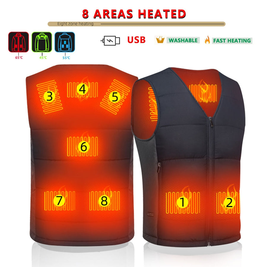 Adjustable Winter Electric Heated Vest - Image 6