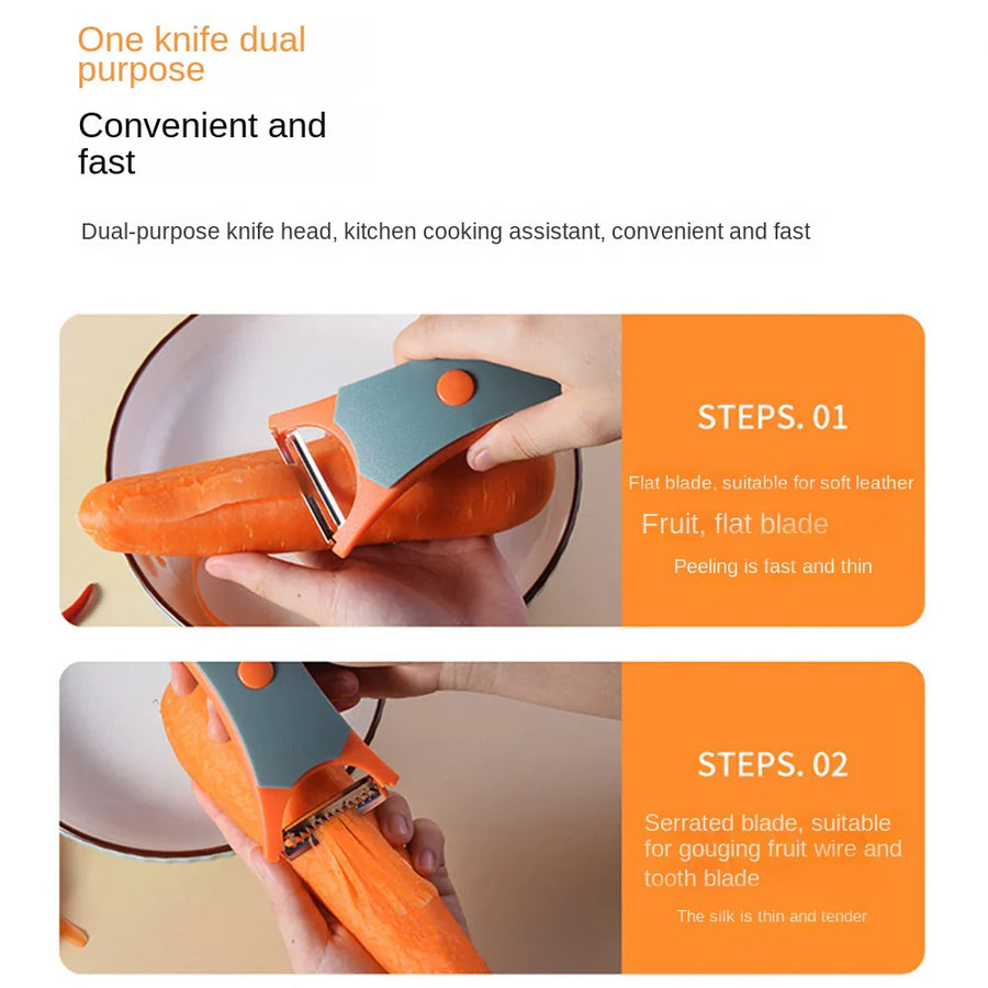 Slice Ease Dual-Action Fruit & Veggie Peeler - Image 2