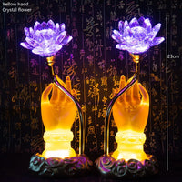 Sacred Lotus Hand Crystal Lamp - Image 11
