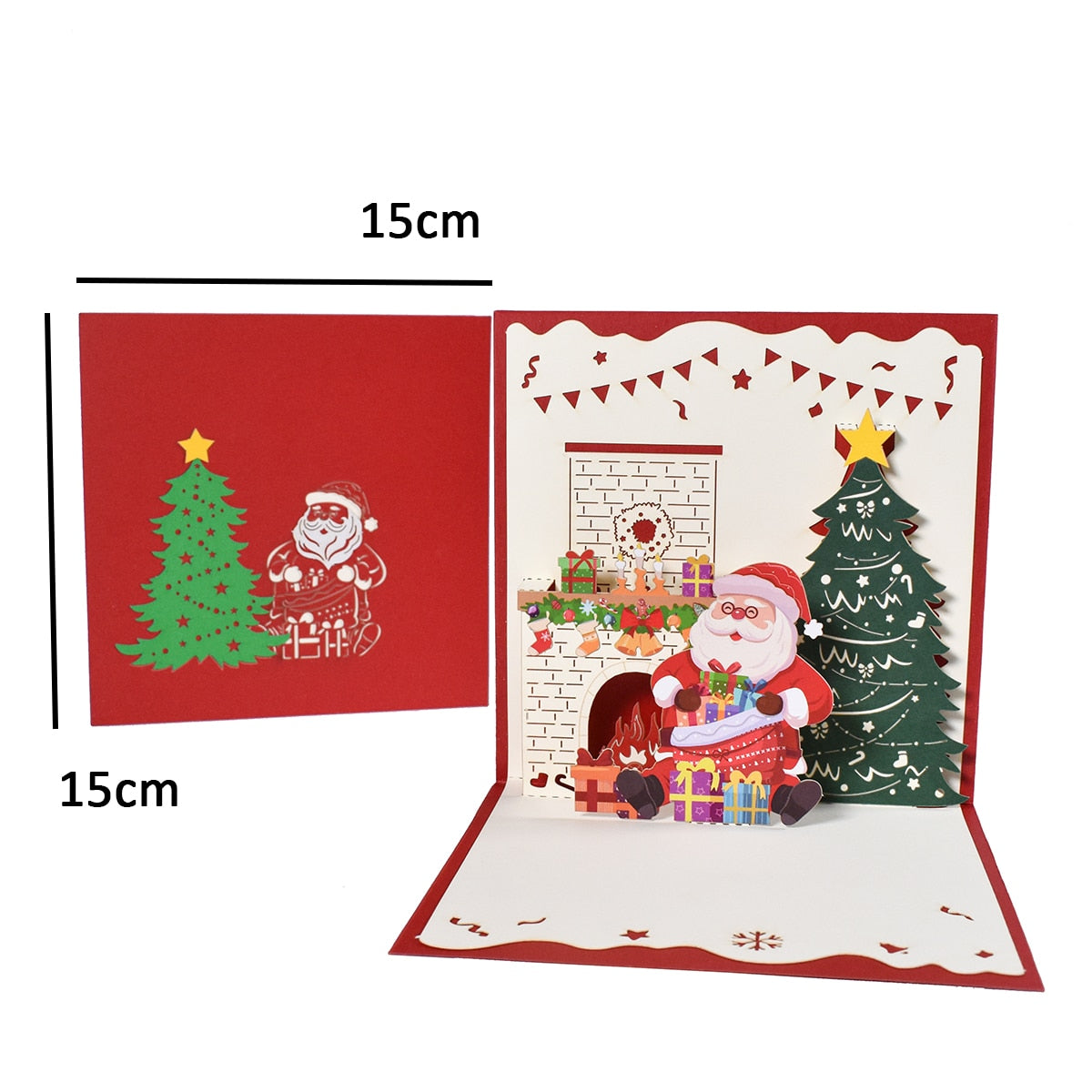 3D Pop-Up Cheerful Christmas Gift Cards