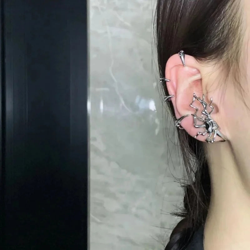 Gothic Spider Web Earring - Image 3