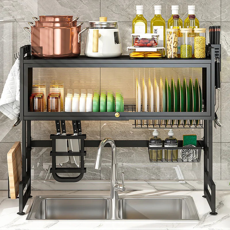 Modern Kitchen Over The Sink Organizer Dish Rack - Image 3