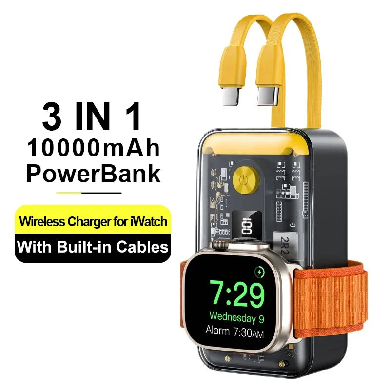 Portable Transparent Design Wireless Powerbank - Image 2